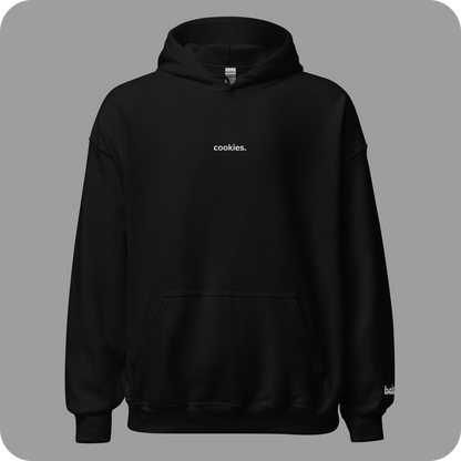 soft, comfy black cookies hoodie